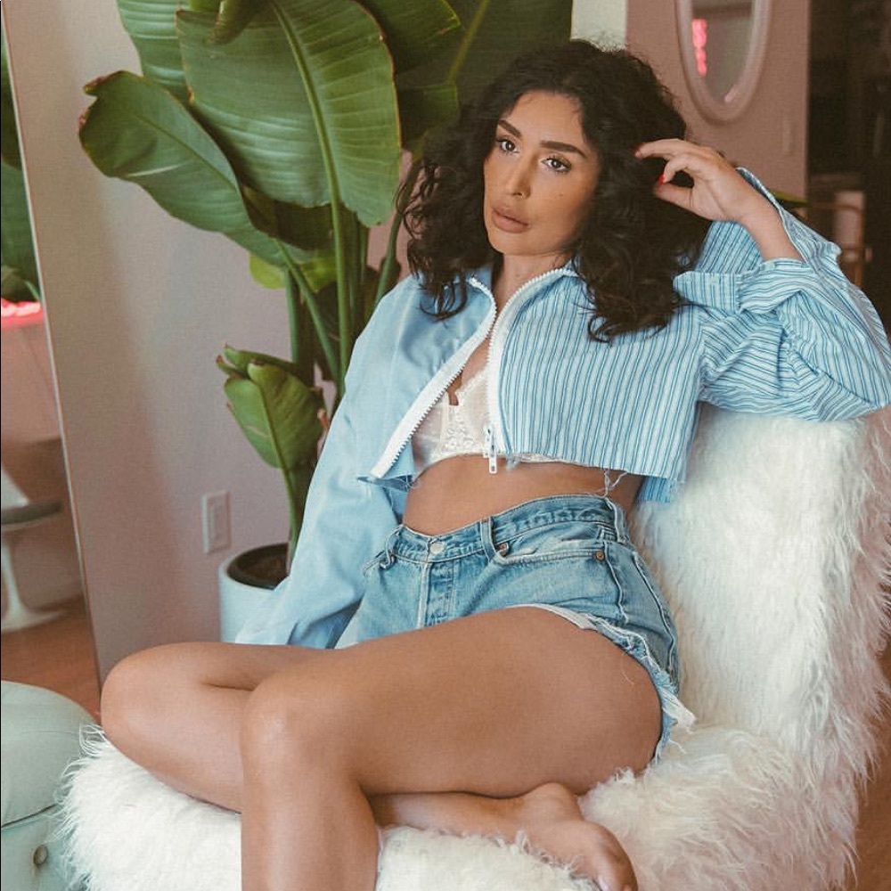 FURST OF A KIND ZIP CROP TOP